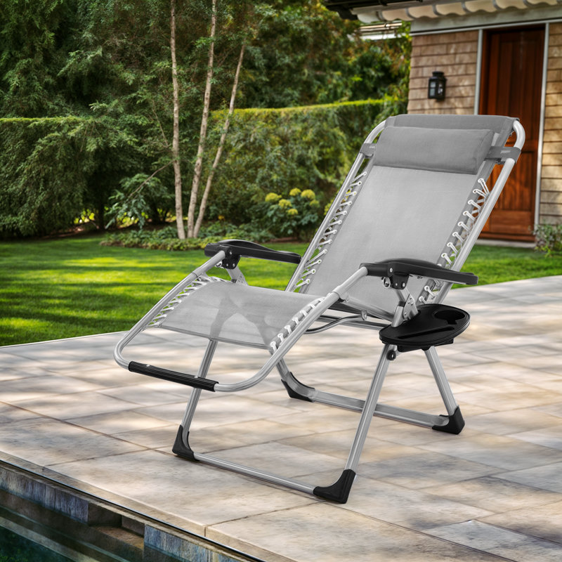 Arlmont &amp; Co. Outdoor Zero Gravity Reclining Chair Foldable Recliner ...